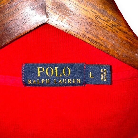 Polo Ralph Lauren Ralph Red 1/4 Zip Sweater Size L - Picture 2 of 8